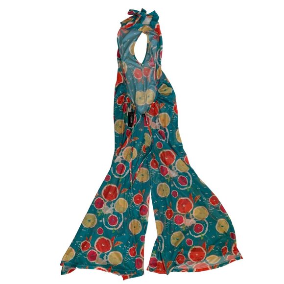 Ombare Karpo Swim Cover Up Jumpsuit Romper Sheer Resort Halter S/M NWT 7045 - Picture 6 of 16